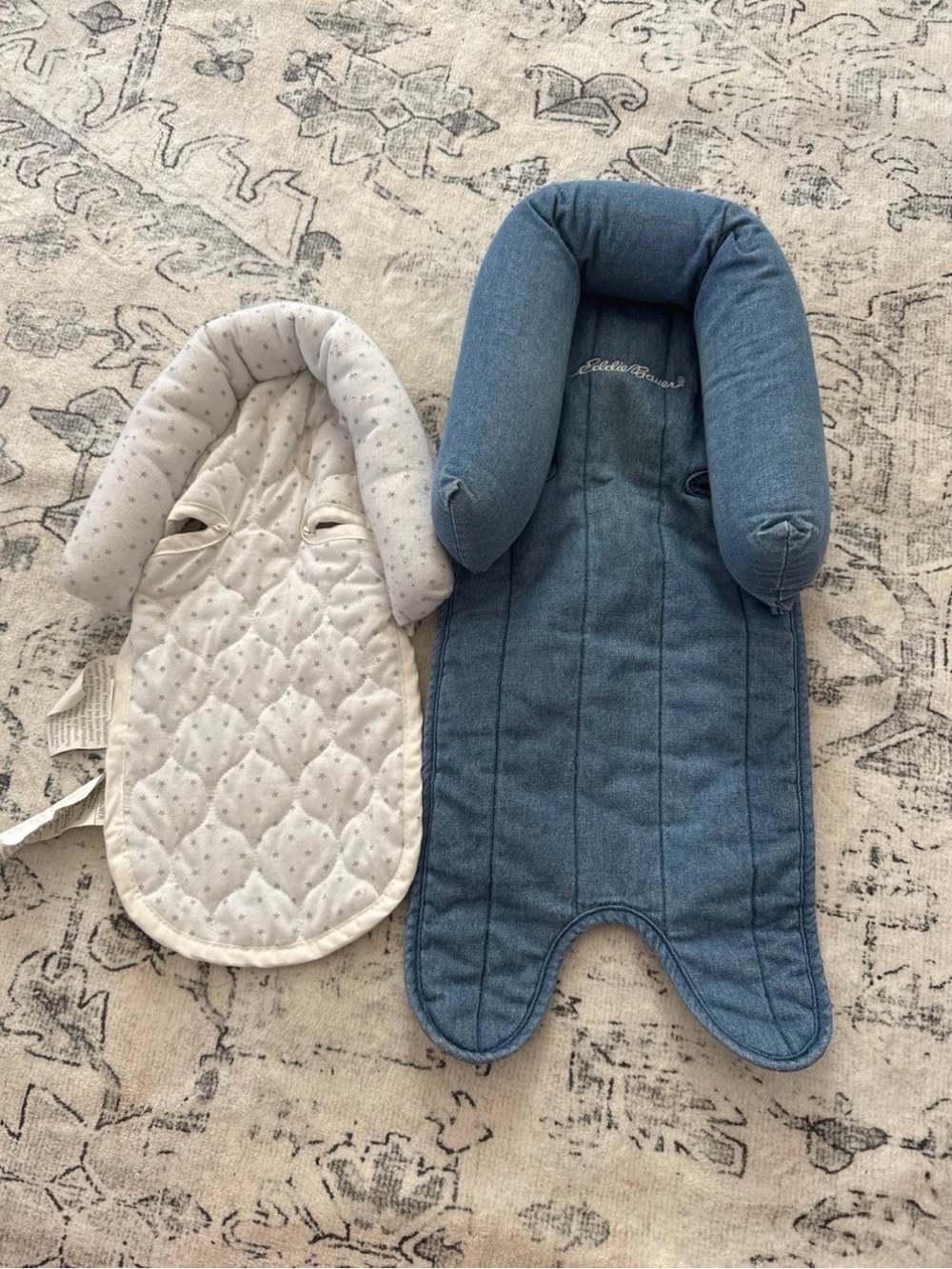 Eddie Bauer Blue Quilted Infant Head and Neck Support Insert
